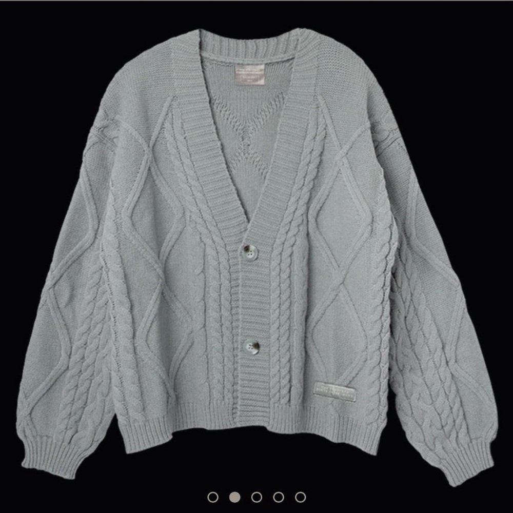 Taylor Swift Light Gray Cable Knit Cardigan